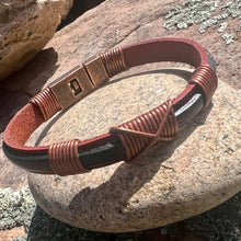 Load image into Gallery viewer, Mahogany red and black Durango bracelet