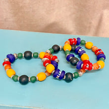 Load image into Gallery viewer, African trade bead rainbow bracelet