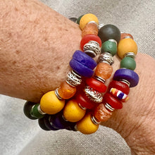 Load image into Gallery viewer, African trade bead rainbow bracelet