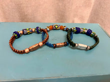 Load image into Gallery viewer, African trade beaded macrame bracelet