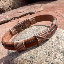 Load image into Gallery viewer, Natural and saddle tan Durango bracelet
