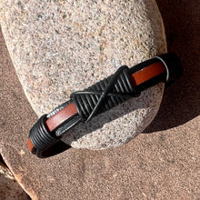 Load image into Gallery viewer, Black and saddle tan Durango bracelet