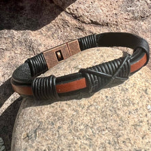 Load image into Gallery viewer, Black and saddle tan Durango bracelet