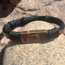 Load image into Gallery viewer, Black and saddle tan Durango bracelet