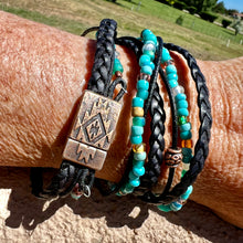 Load image into Gallery viewer, Triple Boho Wrap Turquoise