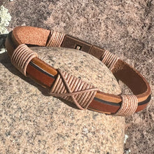 Load image into Gallery viewer, Natural and saddle tan Durango bracelet