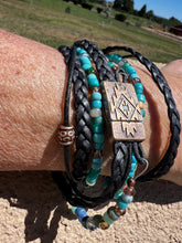 Load image into Gallery viewer, Triple Boho Wrap Turquoise