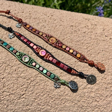 Load image into Gallery viewer, Iridescent bee focal bracelet