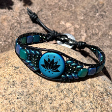 Load image into Gallery viewer, Blue lotus blossom bracelet