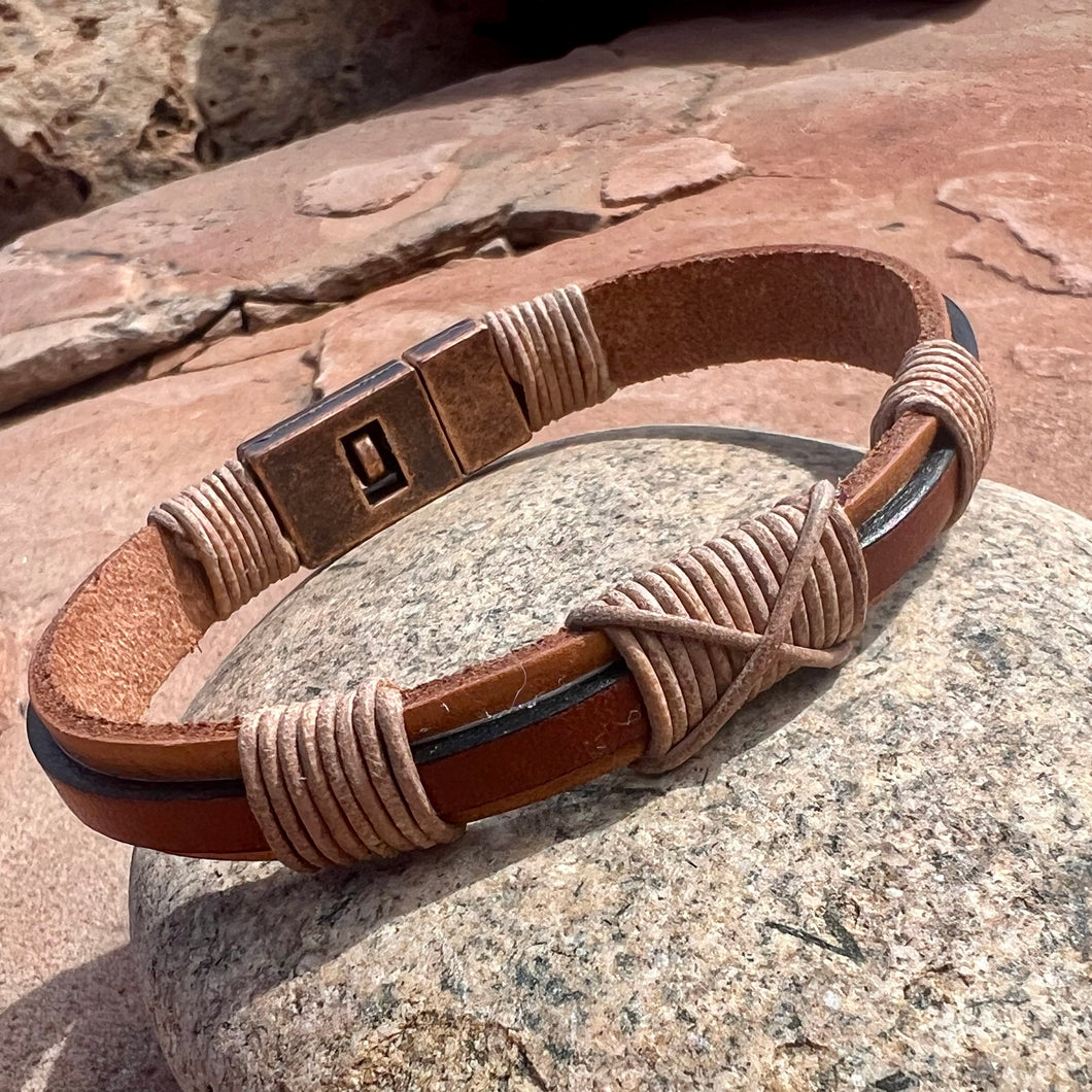 Natural and saddle tan Durango bracelet