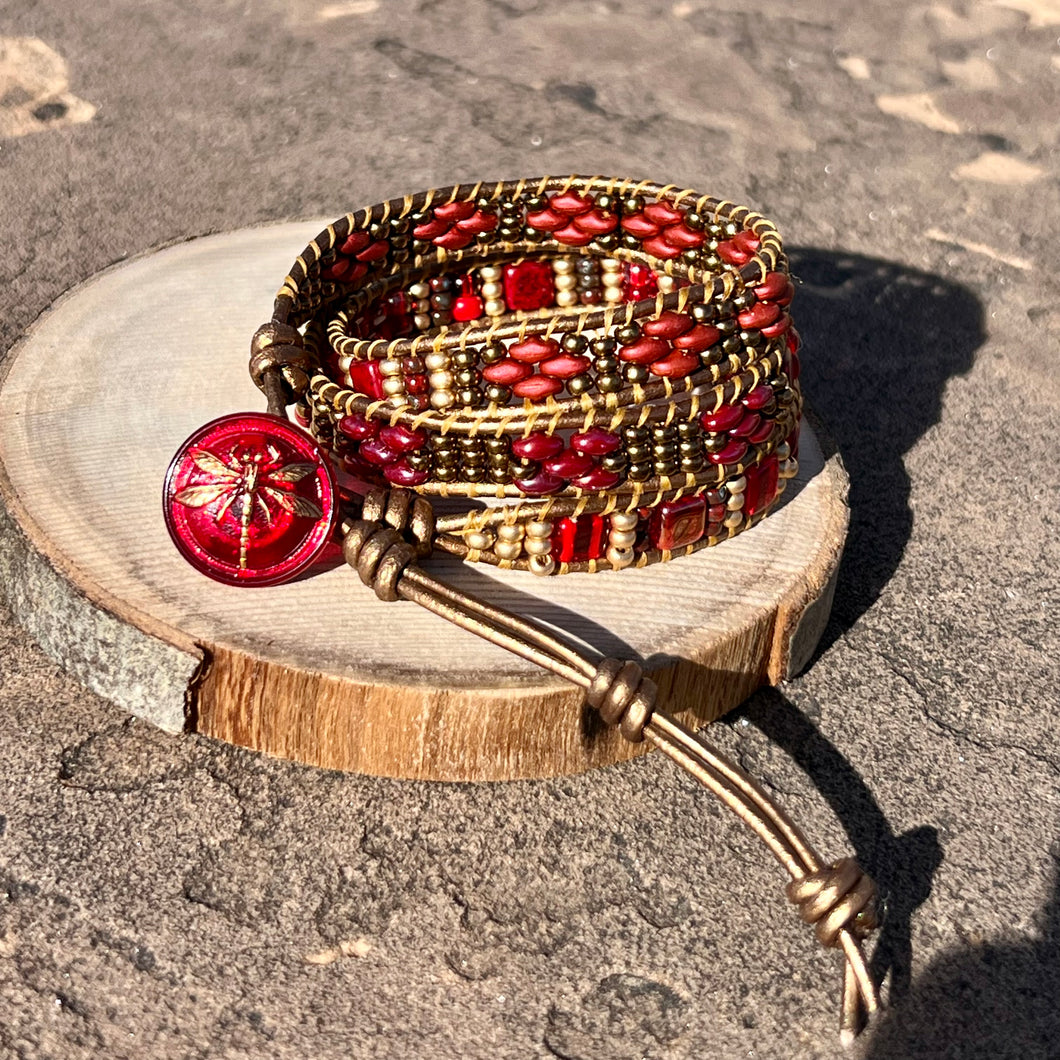 Triple Red/Gold Wrap