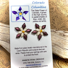 Load image into Gallery viewer, Columbine stud earrings
