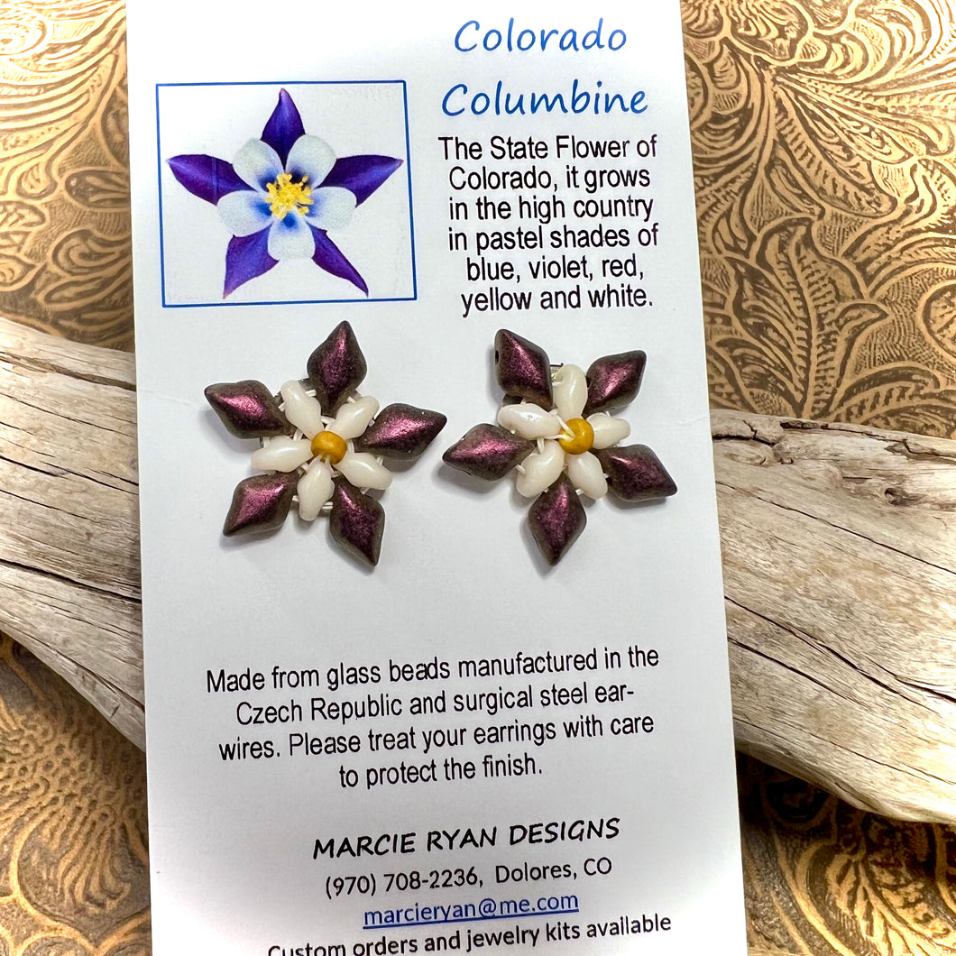 Columbine stud earrings