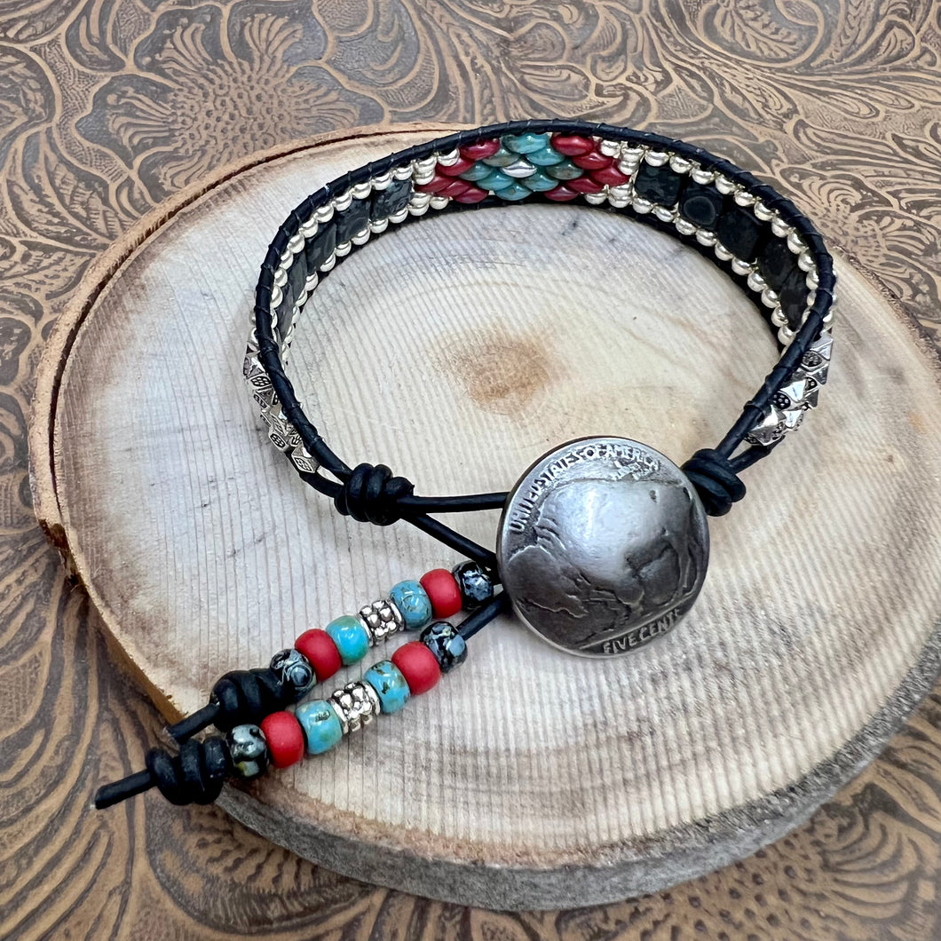 Black Picasso Lariat bracelet