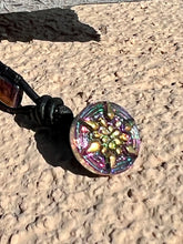 Load image into Gallery viewer, Ammonite bracelet: iridescent dark blue/purple
