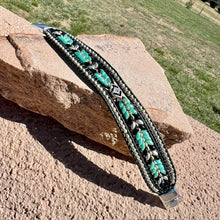 Load image into Gallery viewer, Eagle Spirit bracelet -turquoise, black, silver
