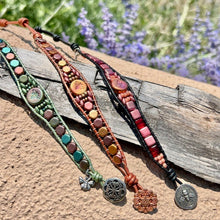 Load image into Gallery viewer, Iridescent bee focal bracelet
