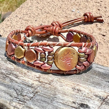 Load image into Gallery viewer, Iridescent bee focal bracelet
