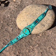 Load image into Gallery viewer, Turquoise dragonfly bracelet
